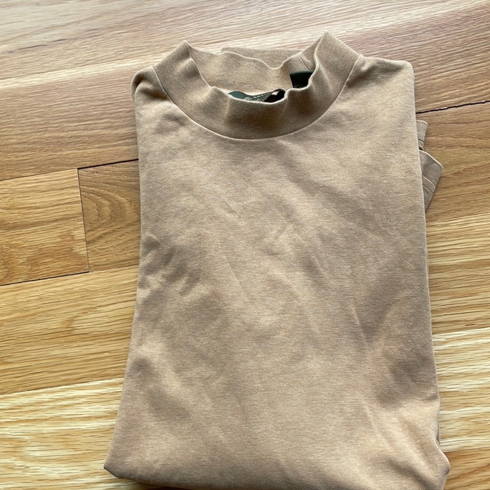 Long sleeve Orvis shirt. Good for layering camel color good condition no stains.